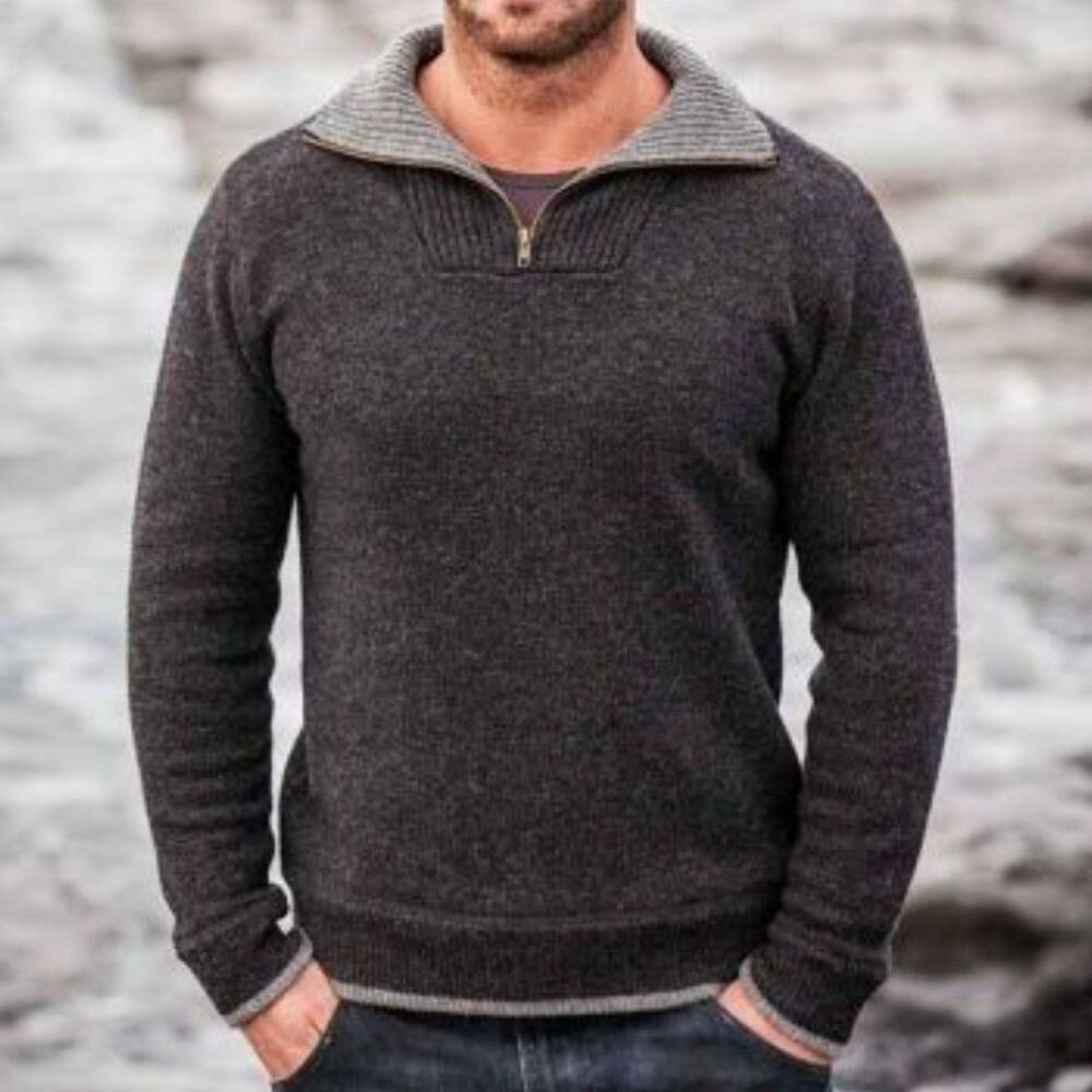 Grayson & Dunn Quarter Zip Cashmere Sweater NWT Sz M